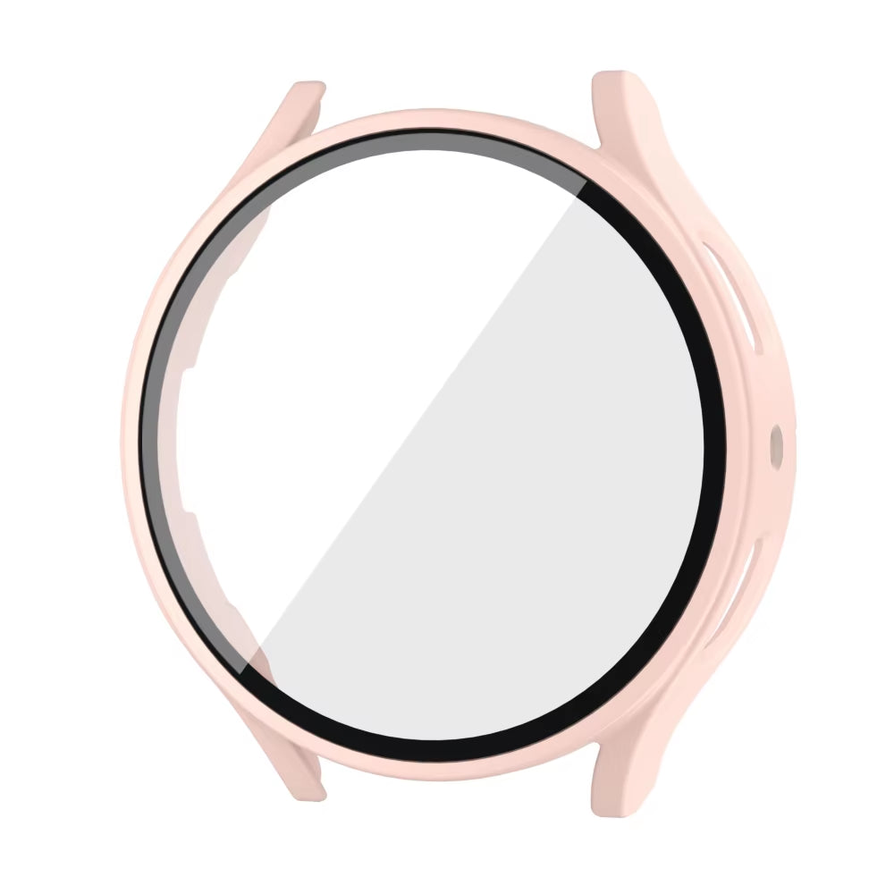 For Samsung Galaxy 4 5 6 7 44Mm 40Mm Tempered Glass+Pc Fully Covered Protective Watch Case, Shock and Scratch Resistant