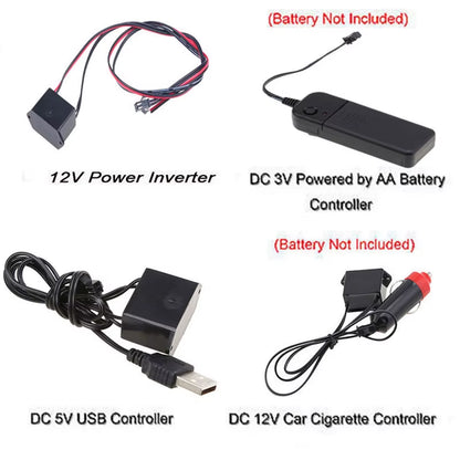 EL Wire Power Supply Neon Light Car Ambient Light Driver Transformer for Neon Lighting Strip Accessories 3V 5V 12V