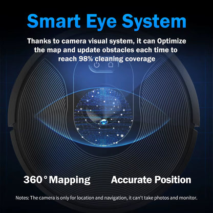 Robot Vacuum Cleaner  X6 ,Visual Navigation,App Virtual Barrier,6000Pa Suction,Smart Home Mop,Floor Carpet Washing Tool