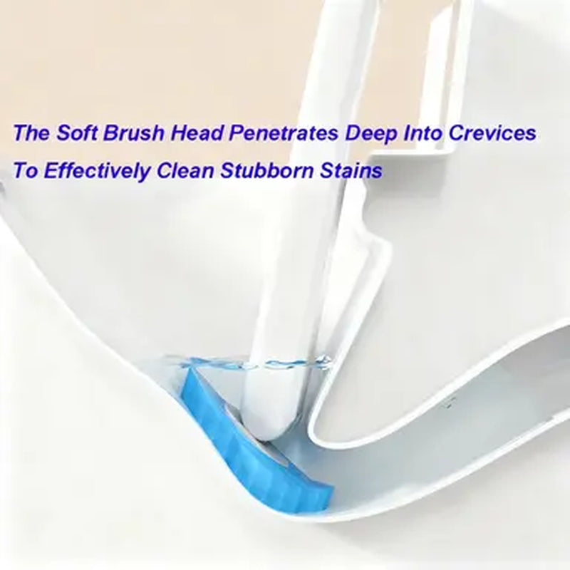 Snofrid Disposable Toilet Brush, Toilet Bowl Wand Holder Set with 24PCS Cleaner Refills, Bathroom Cleaning System for Sink Bathtub Drain Wash Basin Urinal，Wall-Mount Scrubbing Toilet Brush Bathroom Cleaning Kit