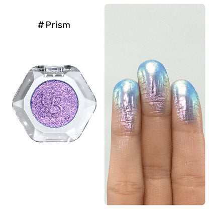 Ourbella Single Multi-Chrome Eyeshadows, Sparkly Shimmer Glitter Eyeshadow, Iridescent Shimmer, Talc Free, Holographic ,Color-Shifting, Metallic Iridescent Shimmer Shadow Duochrome