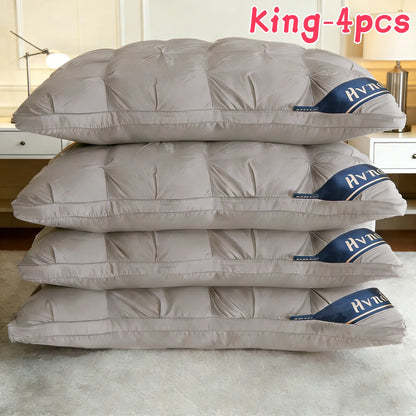 【Mother'S Day Gifts】4Pcs/2Pcs Hvnde Hotel Collection Deep Sleep Pillow - Neck Support Non-Collapse Design Hypoallergenic for Side Supine Prone Sleepers Pillows Tiktokshopspringglowup