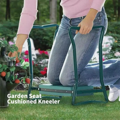 Upgraded Garden Kneeler and Seat with Soft Pad Foldable Stool for Gardening Heavy Duty 330 Lbs Capacity Large Tool Pouches Summervibes Gifts for Mother'S Day