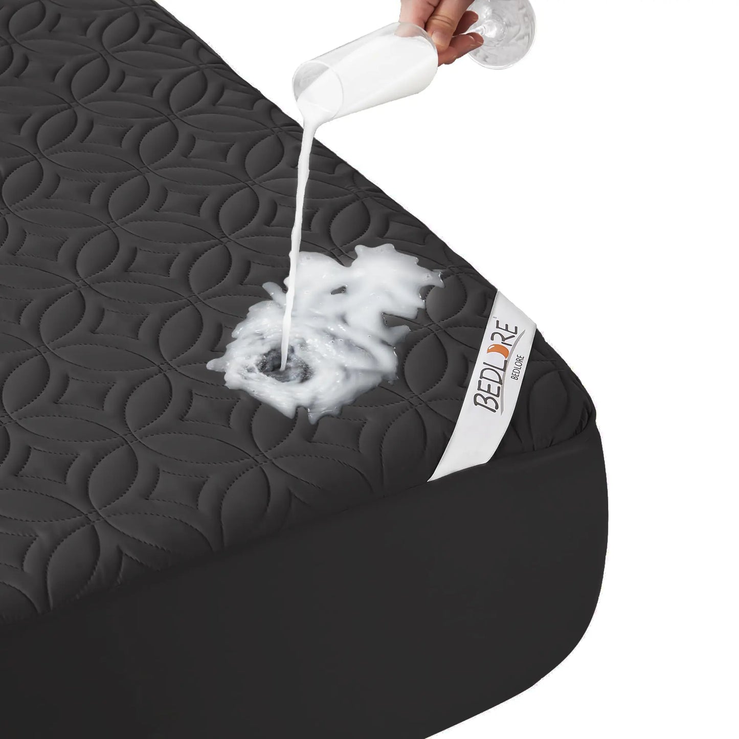 【Bedlore】Big Copper Coin Pattern Waterproof Mattress Protector, Soft & Dirt-Proof Fabric with Deep Pockets (Fits 6–18 Inches), Ideal for Bedroom, College Dorm & Hotel Use