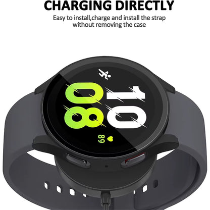 For Samsung Galaxy 4 5 6 7 44Mm 40Mm Tempered Glass+Pc Fully Covered Protective Watch Case, Shock and Scratch Resistant
