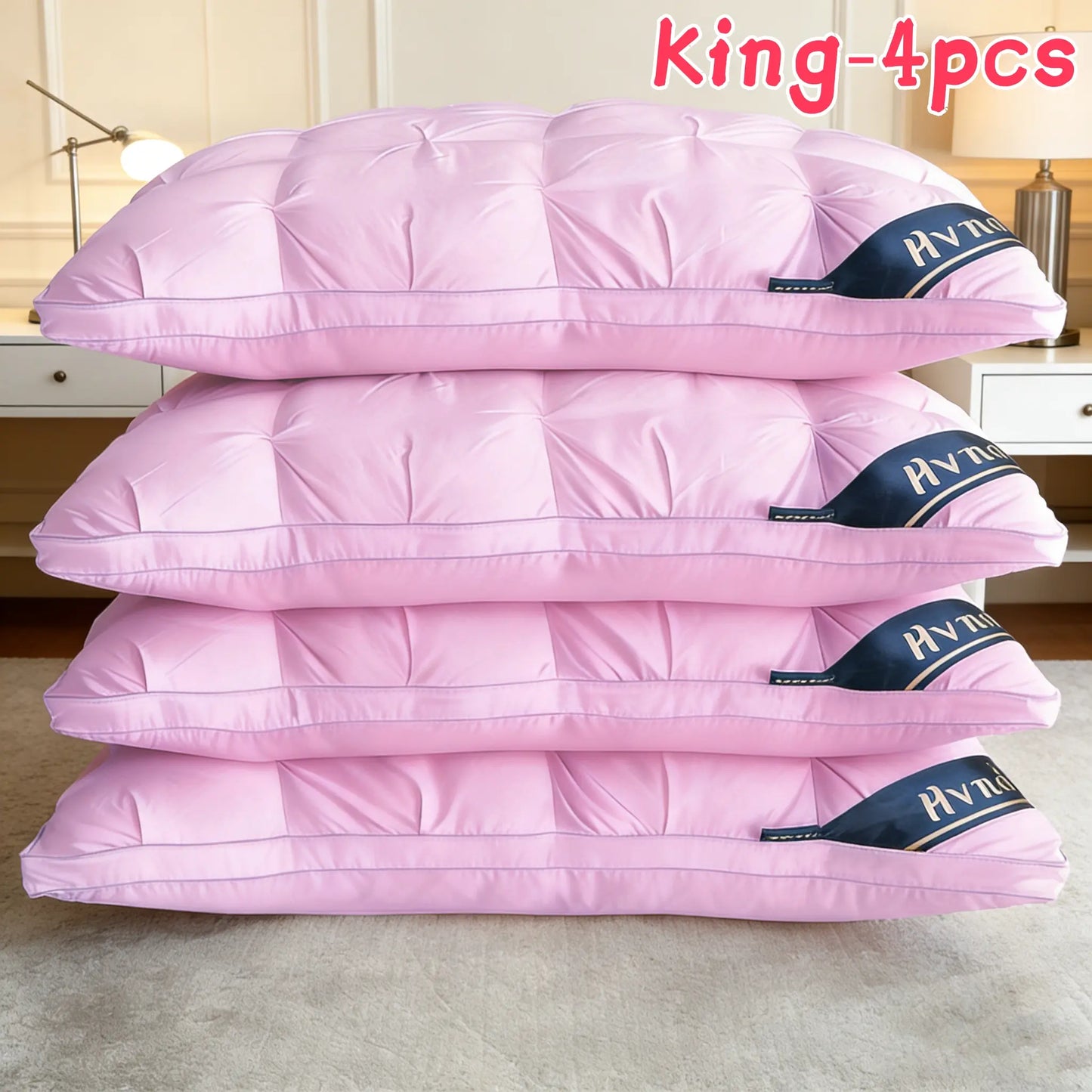 【Mother'S Day Gifts】4Pcs/2Pcs Hvnde Hotel Collection Deep Sleep Pillow - Neck Support Non-Collapse Design Hypoallergenic for Side Supine Prone Sleepers Pillows Tiktokshopspringglowup