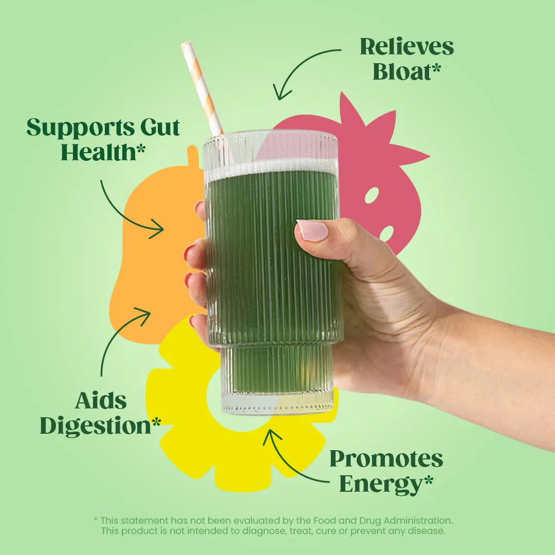 Bloom Nutrition Greens & Superfoods Powder (5 Sticks)- Digestion, Gut Health, Bloating Relief, Spirulina & Chlorella with Probiotics & Antioxidants, Travel Size