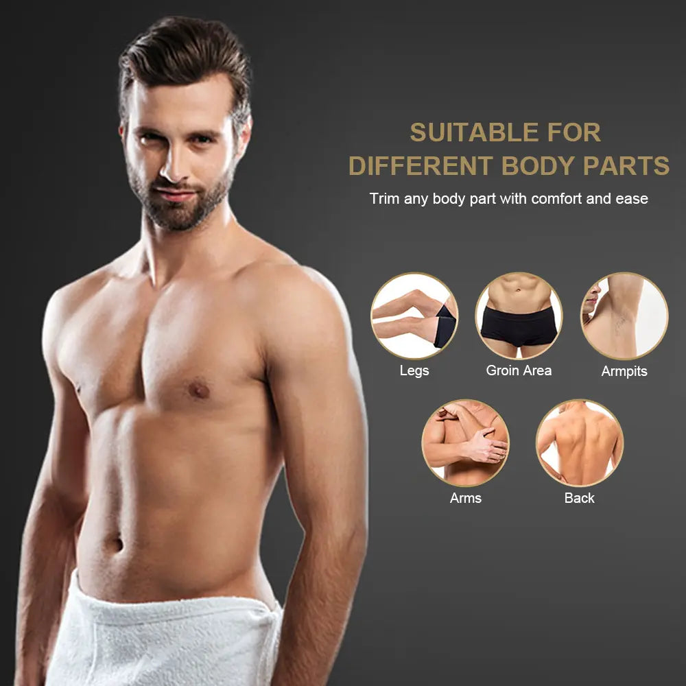 OLOV Anti-Nick Body & Ball Trimmer - Safe Ceramic Blade Groomer for Men