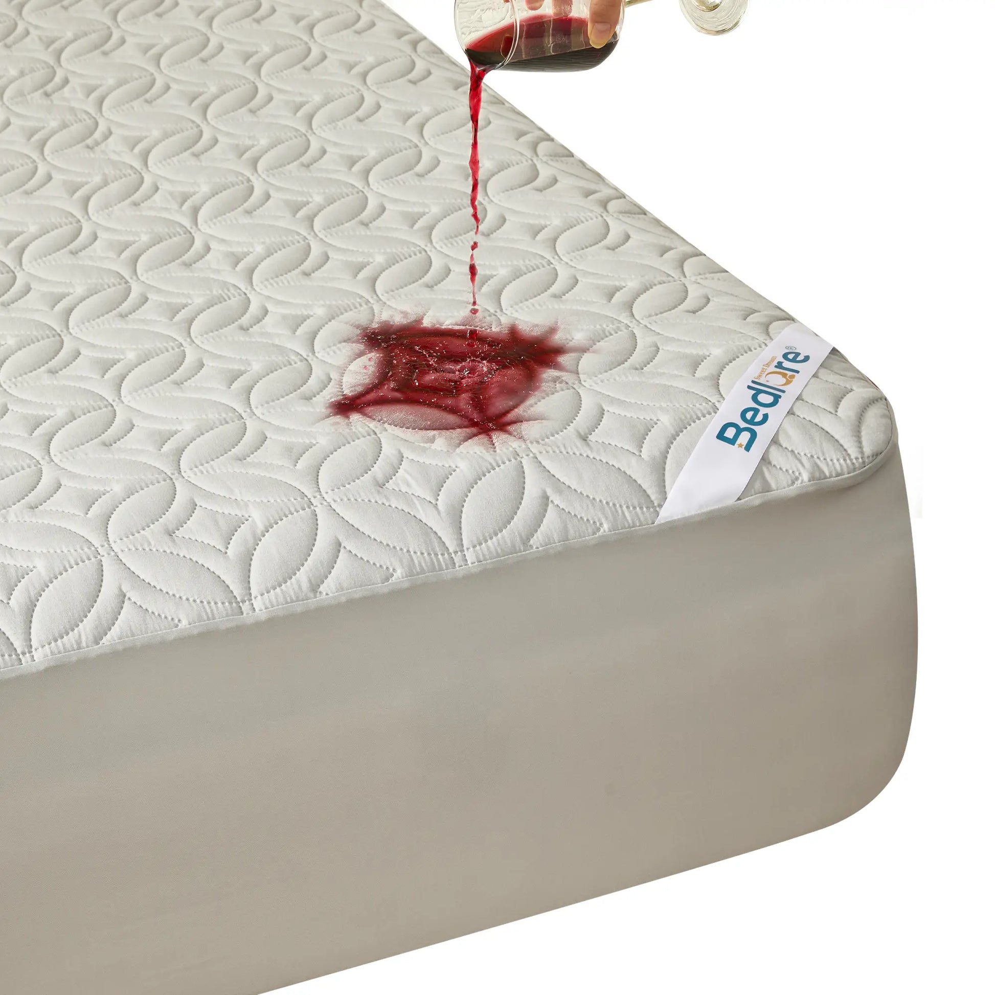 【Bedlore】Big Copper Coin Pattern Waterproof Mattress Protector, Soft & Dirt-Proof Fabric with Deep Pockets (Fits 6–18 Inches), Ideal for Bedroom, College Dorm & Hotel Use