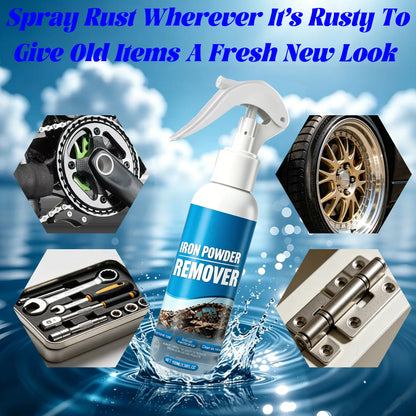 Automotive Rust Remover Spray (100ML) - Fast-Acting Iron & Rust Cleaner for Wheels, Rims, Metal Surfaces - Car Detailing Products, Detailing Products Chemicals - Safe on Most Automotive Finishes, Cars, Motorcycles