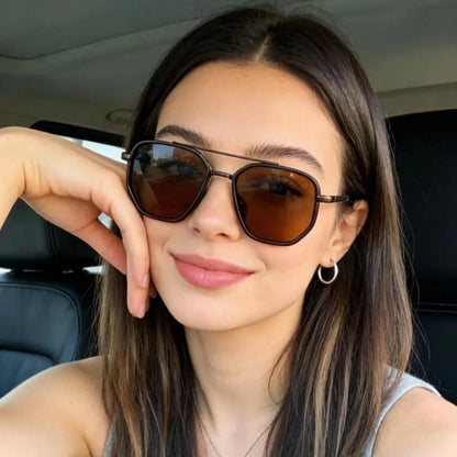 Fashionable Frames Sunglasses - Back to School Travel Geometric Double-Beam 2026 Fall/Summer Trends, Lightweight Durable High Quality Eyewear, Men'S Accessories, Guys Gifts