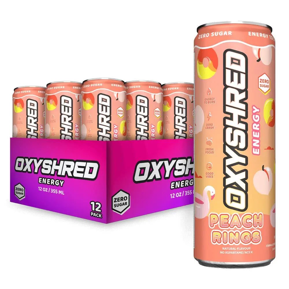 Ehplabs Oxyshred Energy Drink 12 Pack 355Ml Sugar Free Sport Beverage with Acetyl L-Carnitine Guarana & Green Tea Extract for Energy Boost Sports Gym Workout Training Study Work Men Women Health Fitness Supplement Flavor |