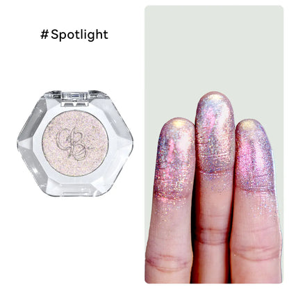 Ourbella Single Multi-Chrome Eyeshadows, Sparkly Shimmer Glitter Eyeshadow, Iridescent Shimmer, Talc Free, Holographic ,Color-Shifting, Metallic Iridescent Shimmer Shadow Duochrome