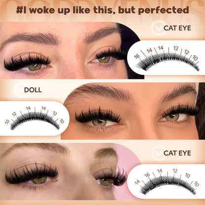 Goddvenus Spiky Slay Manga Lash Clusters with Spikes Pre-Spikes Wispy Cluster Eyelash Extensions Fluffy Anime Eyelashes Clusters Reusable Faux Mink Fairy Individual Lash Extension D Curve 12-18Mm 204 Pieces - Cosmetic, Makeup