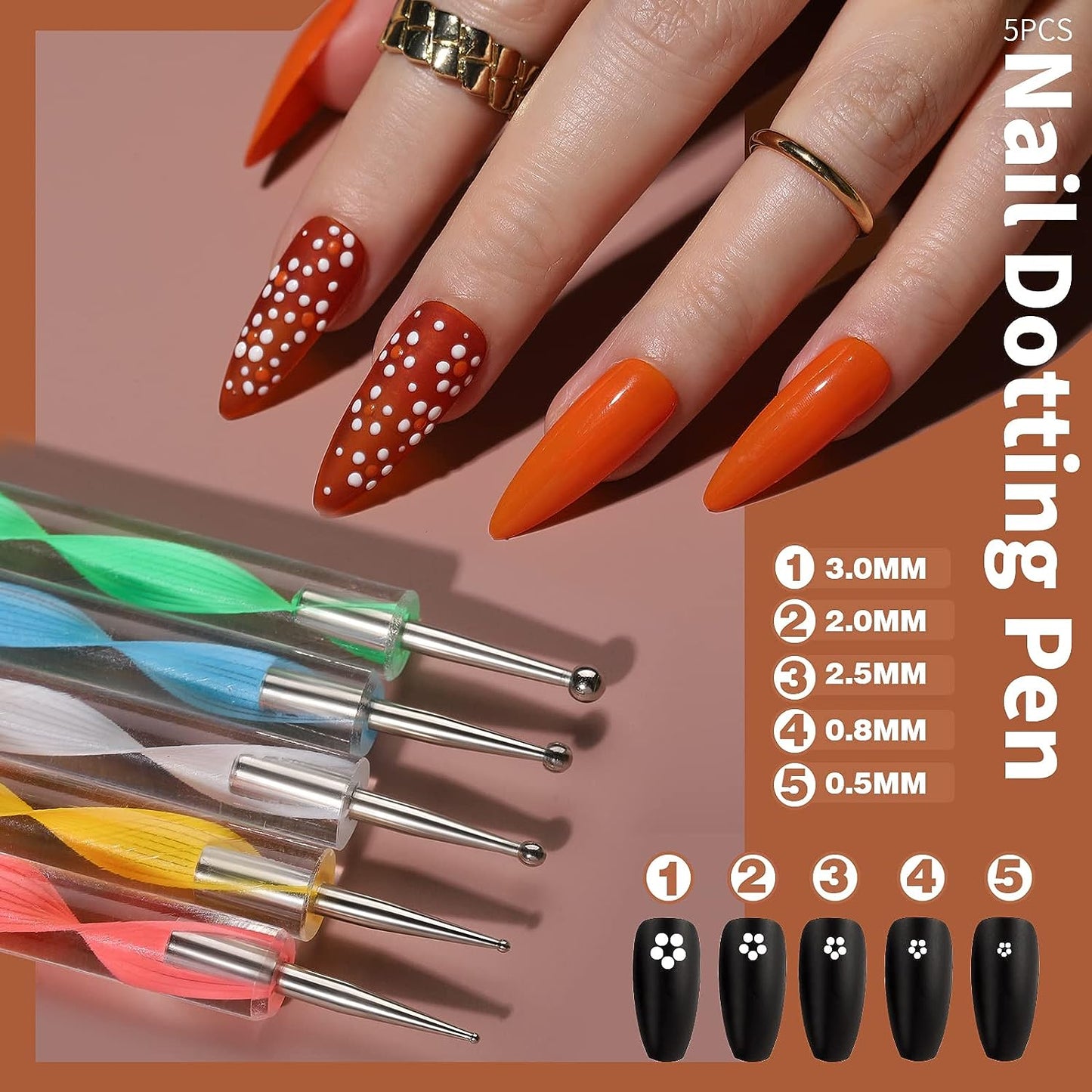 Fandamei Nagelkunst-Set, Nageldesign-Werkzeugset Mit Nagelkunstpinseln, Nagelpunktierungswerkzeugen, Feinem Glitzer, Nagelschmetterling, Nagelherz-Glitzer-Pailletten, Nagelfolienflocken, Nagelkunst-St