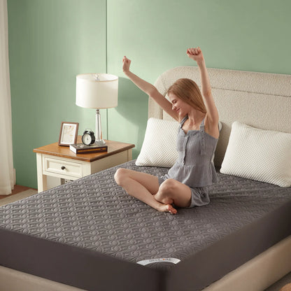 【Bedlore】Big Copper Coin Pattern Waterproof Mattress Protector, Soft & Dirt-Proof Fabric with Deep Pockets (Fits 6–18 Inches), Ideal for Bedroom, College Dorm & Hotel Use