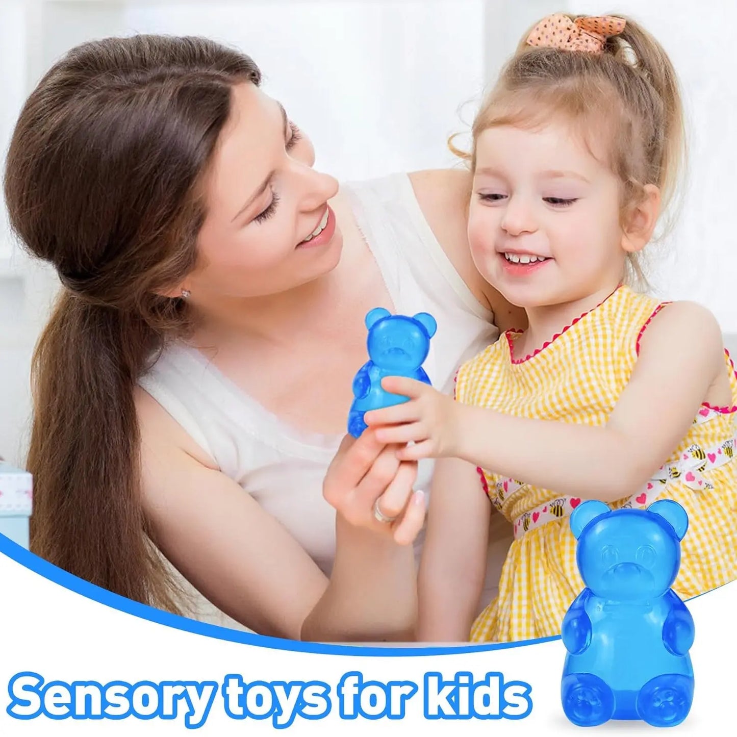 1/4 Counts Soft Jelly Filled Sensory Toy, Stretchable Squeeze Stress Relief Fidget Toy, Ideal for Birthday Gifts, Goodie Bag Fillers, Classroom Rewards