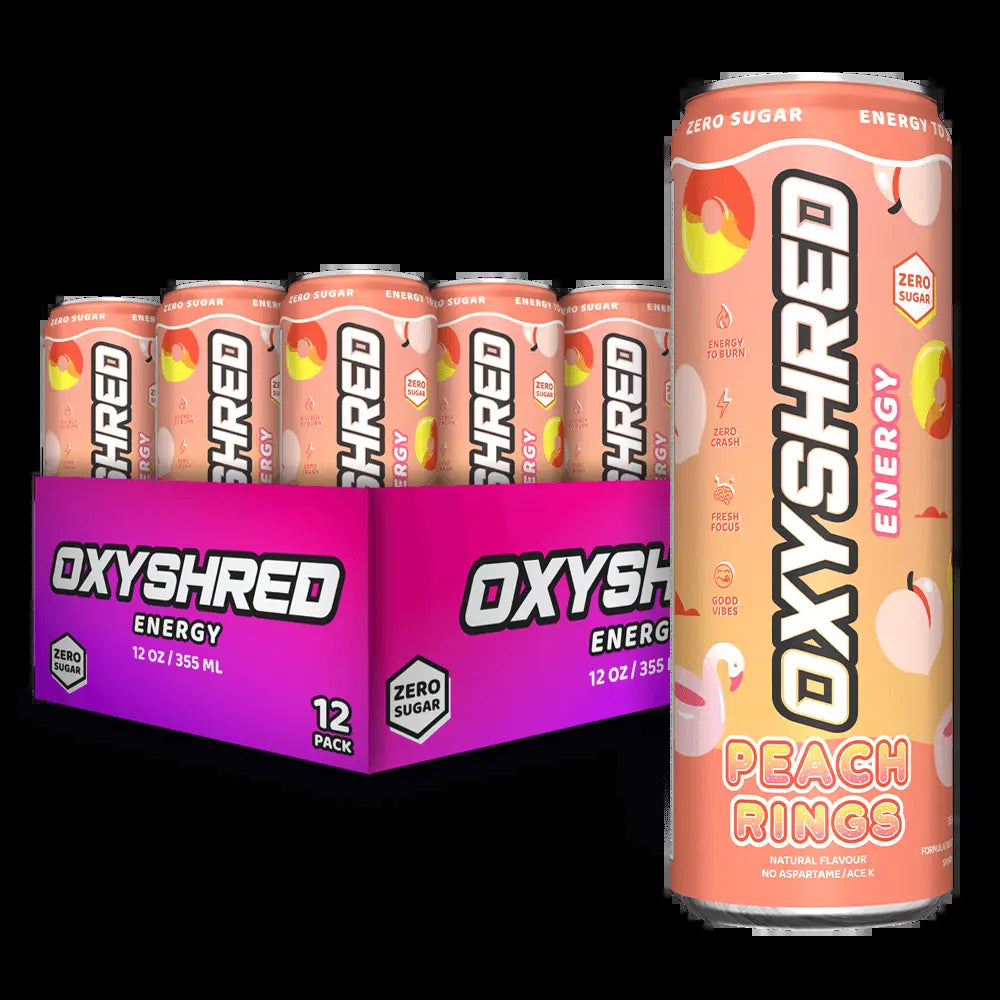 Ehplabs Oxyshred Energy Drink 12 Pack 355Ml Sugar Free Sport Beverage with Acetyl L-Carnitine Guarana & Green Tea Extract for Energy Boost Sports Gym Workout Training Study Work Men Women Health Fitness Supplement Flavor |