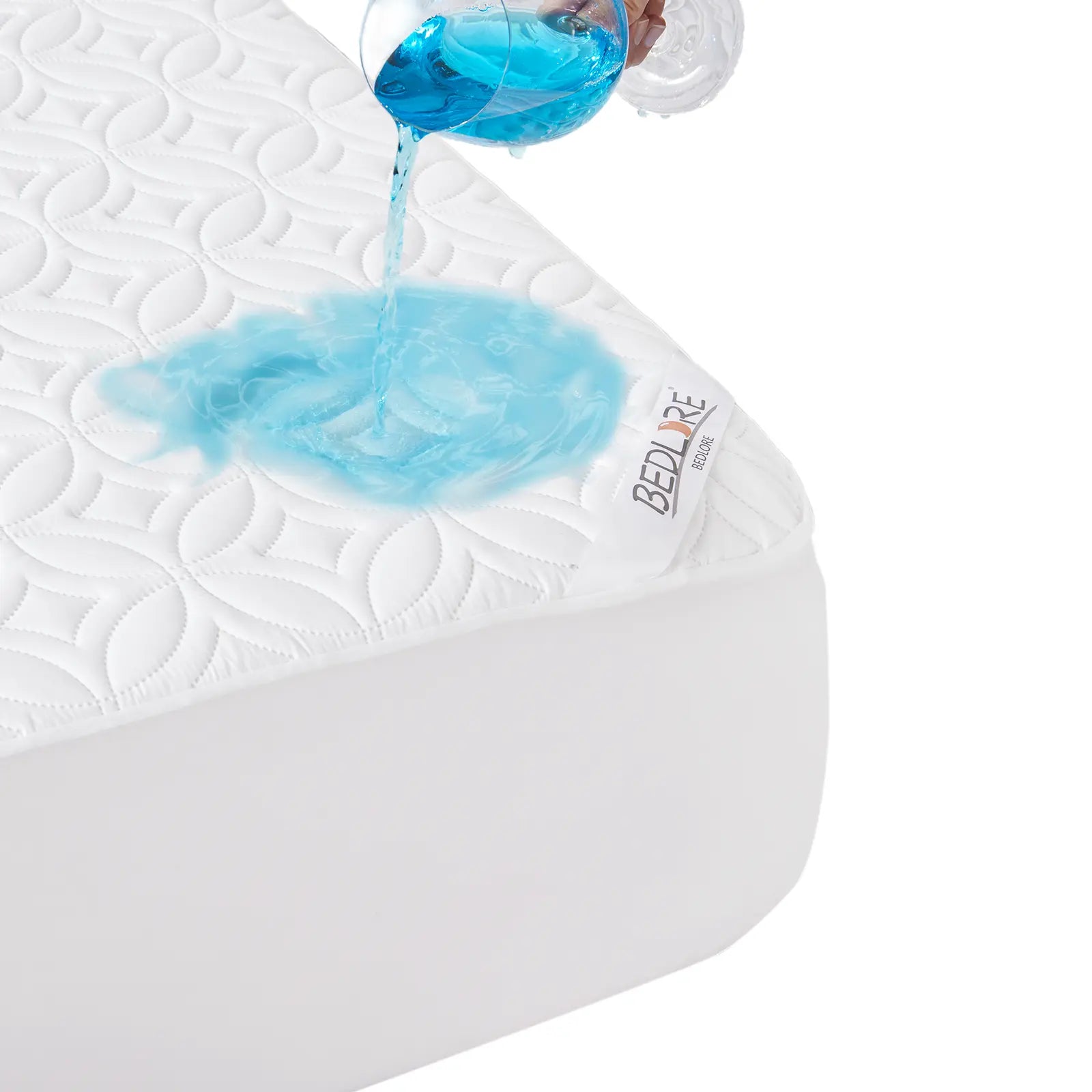【Bedlore】Big Copper Coin Pattern Waterproof Mattress Protector, Soft & Dirt-Proof Fabric with Deep Pockets (Fits 6–18 Inches), Ideal for Bedroom, College Dorm & Hotel Use