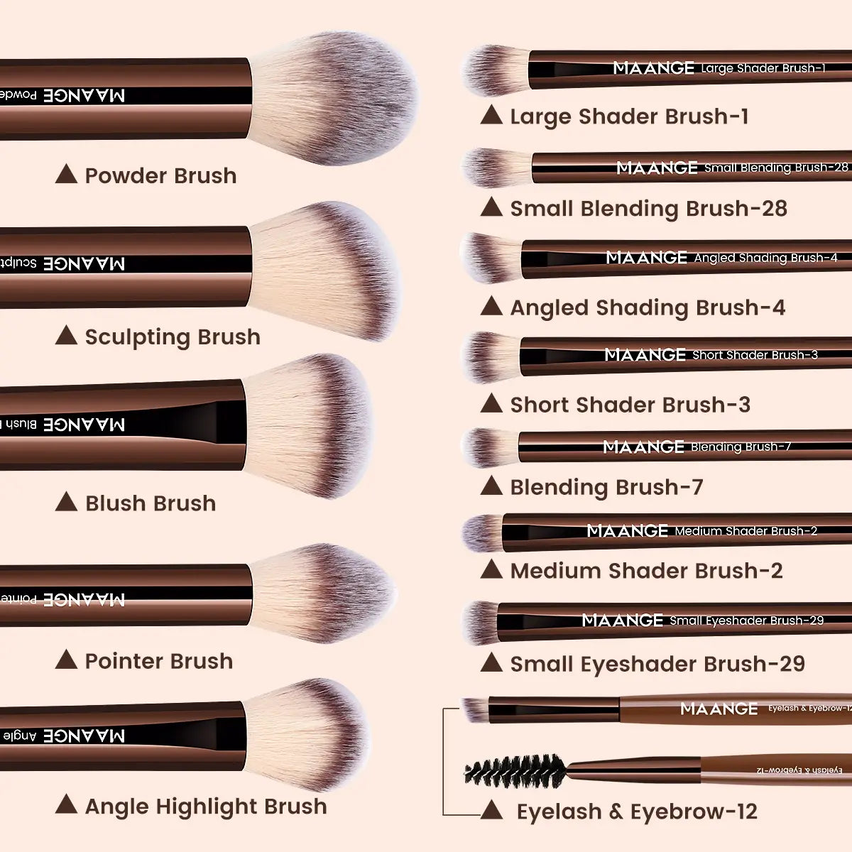 Professional Makeup Brush Set, Cosmetic Brush Set, Metal Frame, Multiple Brushes Including Eyeshadow, Blush, Foundation, Perfect for Women & Girls #TOP PICKS
