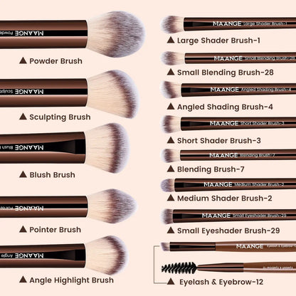 Professional Makeup Brush Set, Cosmetic Brush Set, Metal Frame, Multiple Brushes Including Eyeshadow, Blush, Foundation, Perfect for Women & Girls #TOP PICKS