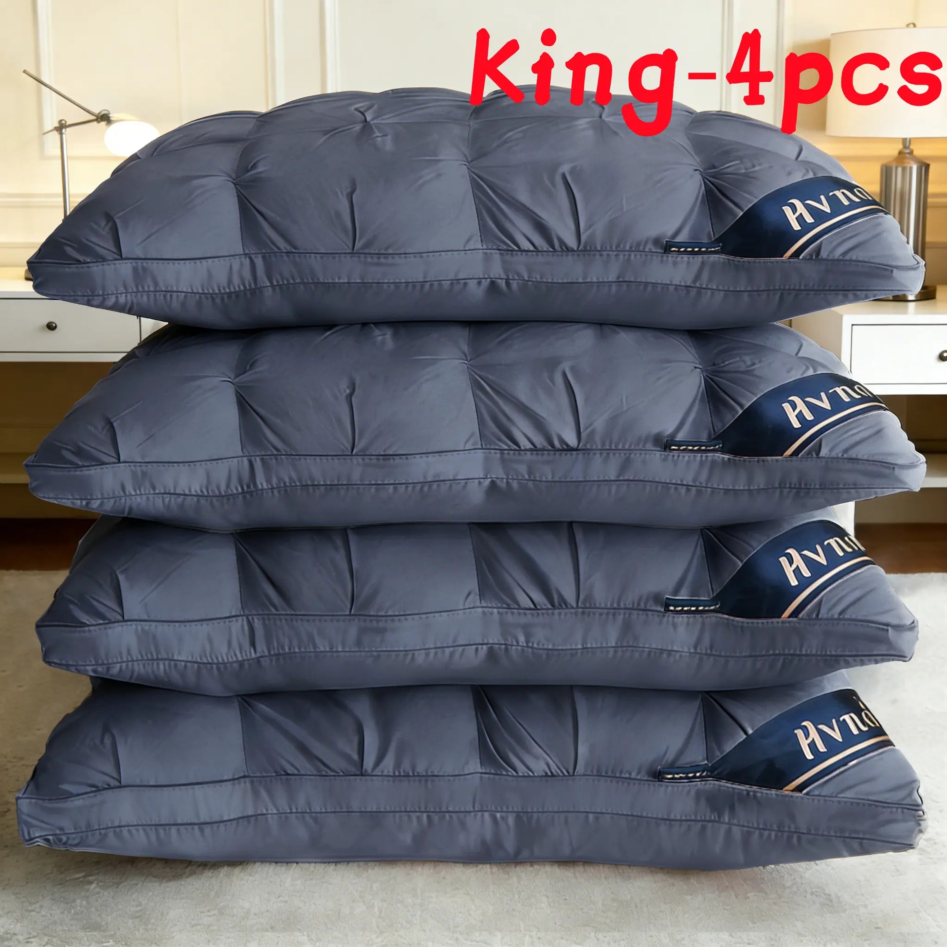 【Mother'S Day Gifts】4Pcs/2Pcs Hvnde Hotel Collection Deep Sleep Pillow - Neck Support Non-Collapse Design Hypoallergenic for Side Supine Prone Sleepers Pillows Tiktokshopspringglowup