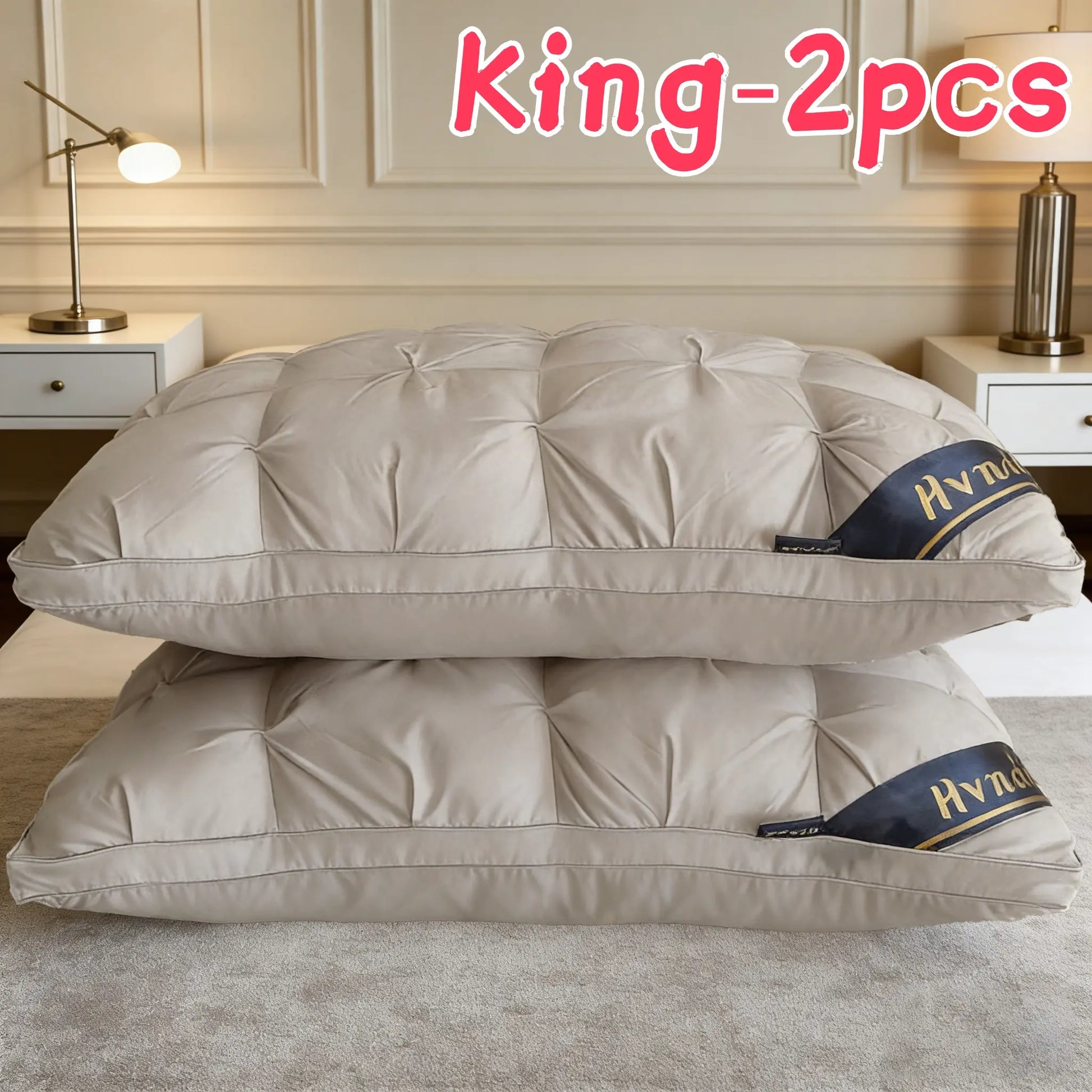 【Mother'S Day Gifts】4Pcs/2Pcs Hvnde Hotel Collection Deep Sleep Pillow - Neck Support Non-Collapse Design Hypoallergenic for Side Supine Prone Sleepers Pillows Tiktokshopspringglowup