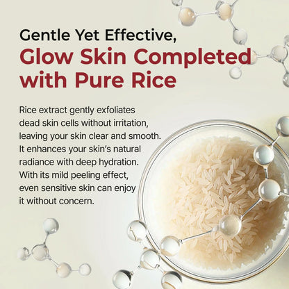 [Dr.Melaxin Official] Peel Shot Glow Rice Ampoule Duo - Peel Shot Gentle Exfoliator for Glowing, Smooth Skin | Blackhead Whitehead Care | Korean Skincare