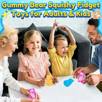1/4 Counts Soft Jelly Filled Sensory Toy, Stretchable Squeeze Stress Relief Fidget Toy, Ideal for Birthday Gifts, Goodie Bag Fillers, Classroom Rewards