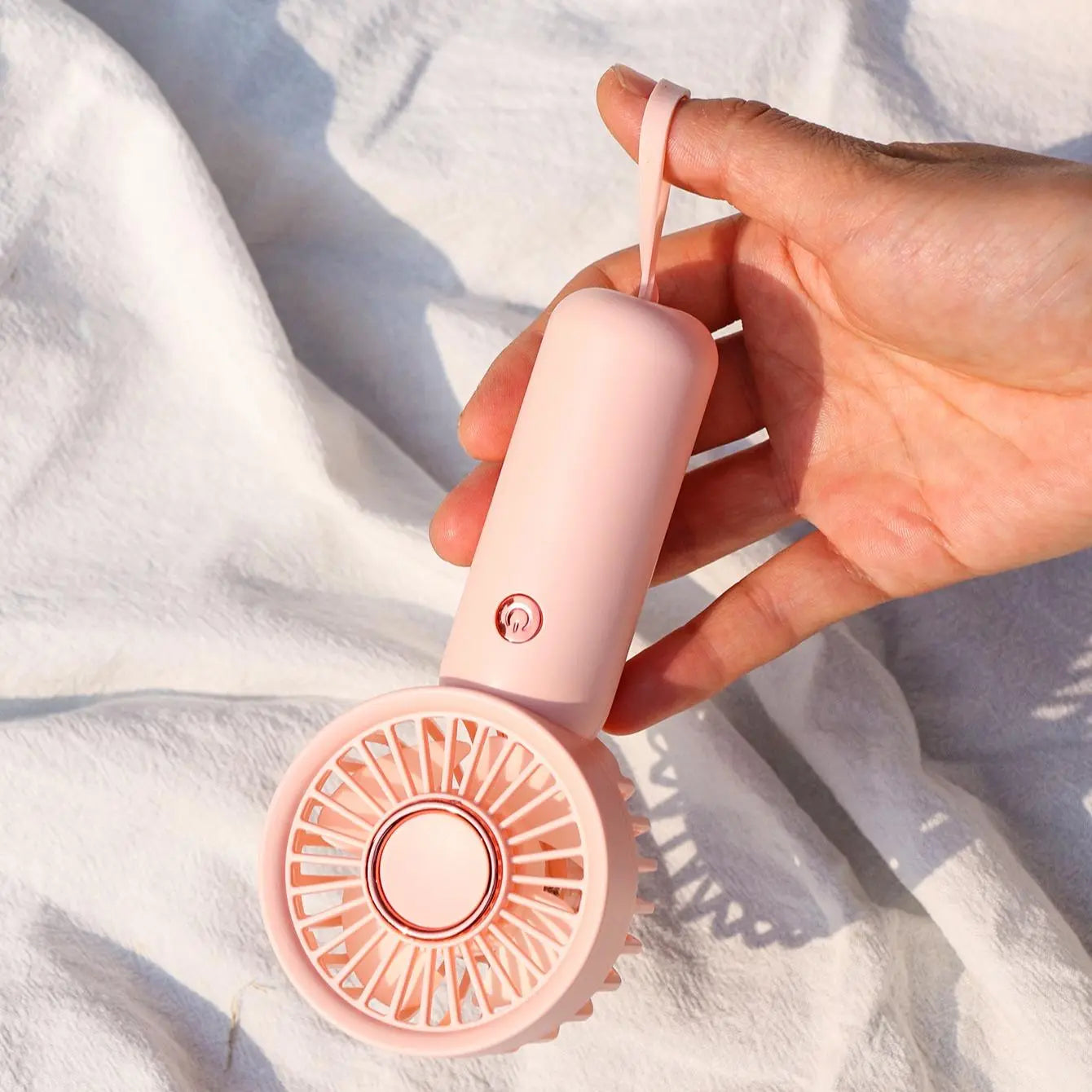 Portable Handheld Fan, Handheld Cooling Fan, 1 Count USB Rechargeable 3-Speed Mini Fan, Small Personal Fan for Women'S Makeup, Student Carry Fan, Outdoor, Travel, Office and Bedroom
