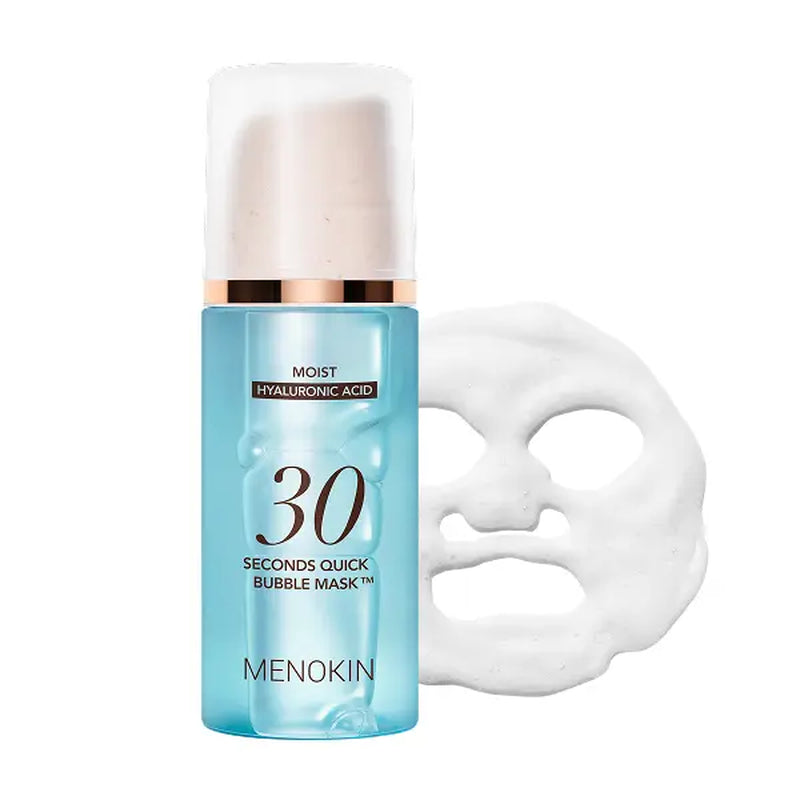 [MENOKIN] 30 Seconds Micro-Bubble Mask, Korean Glass Skin Care Essential, 70 Uses, 3.21 Fl.Oz, Turkey Neck, Zempic Neck, Tech Neck, Smoker Lines, Smile Lines, 11 Lines, Under-Eye Hollows, Forehead Lines, Micro-Bubble Primer
