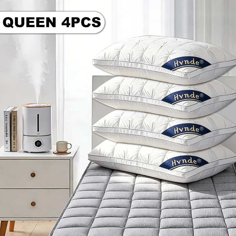 【Mother'S Day Gifts】4Pcs/2Pcs Hvnde Hotel Collection Deep Sleep Pillow - Neck Support Non-Collapse Design Hypoallergenic for Side Supine Prone Sleepers Pillows Tiktokshopspringglowup