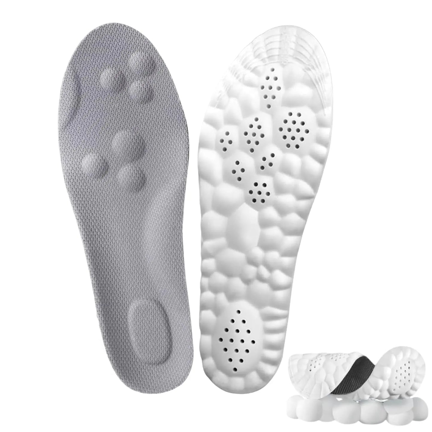 4D Insoles - 4D Cloud Technology Insole - Super Soft, Ultra Comfort Insoles, 4D Sports Shoes Insoles, Acupoint Massage Insole for Foot