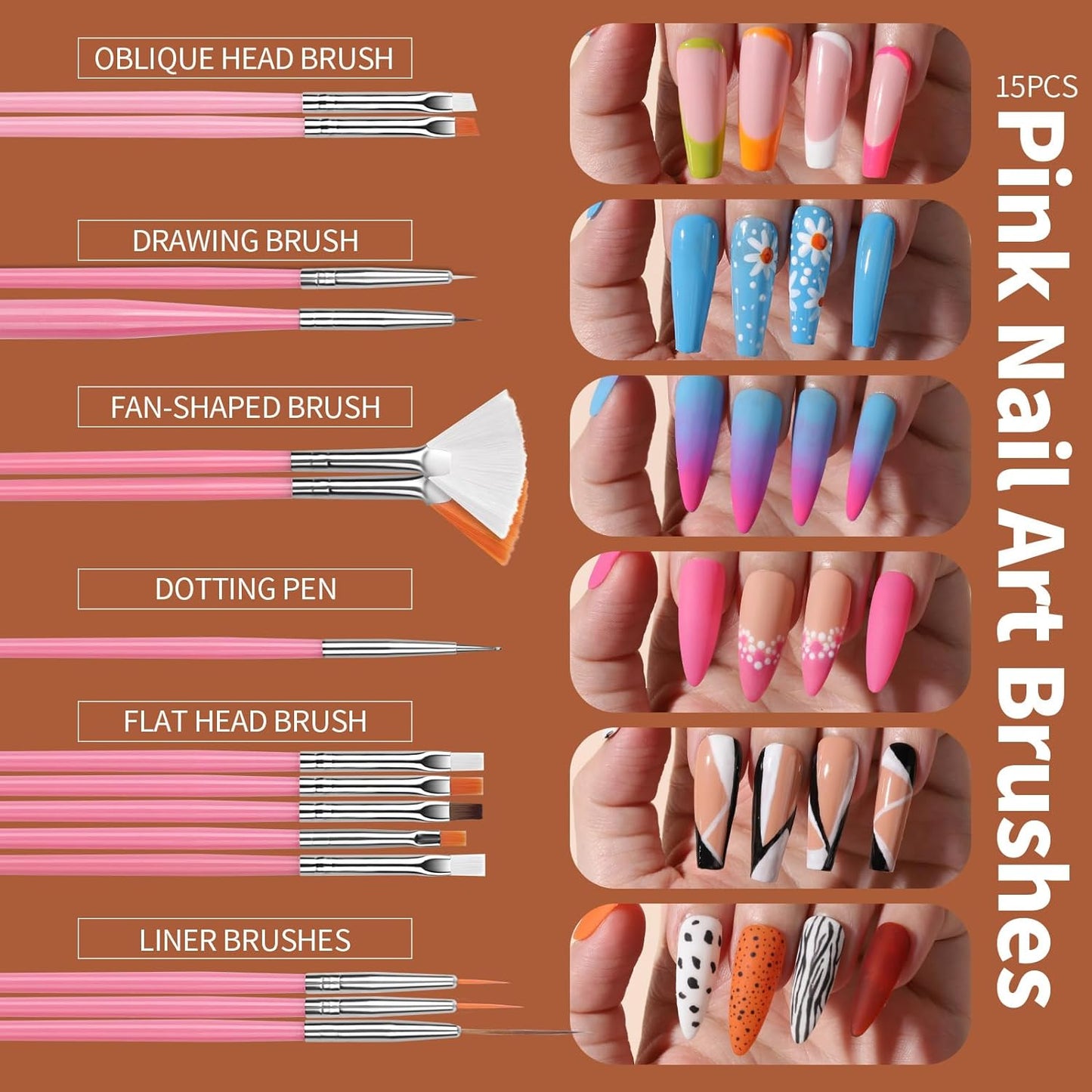 Fandamei Nagelkunst-Set, Nageldesign-Werkzeugset Mit Nagelkunstpinseln, Nagelpunktierungswerkzeugen, Feinem Glitzer, Nagelschmetterling, Nagelherz-Glitzer-Pailletten, Nagelfolienflocken, Nagelkunst-St