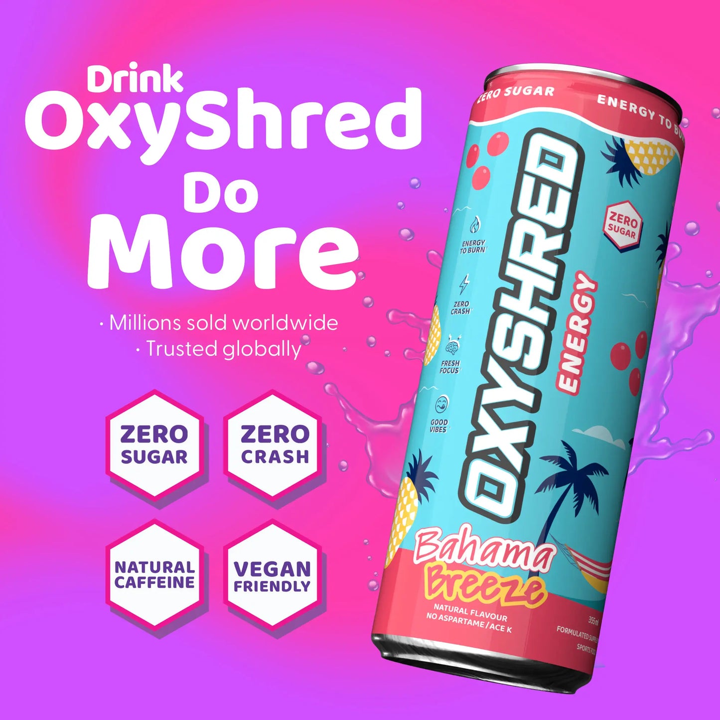 Ehplabs Oxyshred Energy Drink 12 Pack 355Ml Sugar Free Sport Beverage with Acetyl L-Carnitine Guarana & Green Tea Extract for Energy Boost Sports Gym Workout Training Study Work Men Women Health Fitness Supplement Flavor |