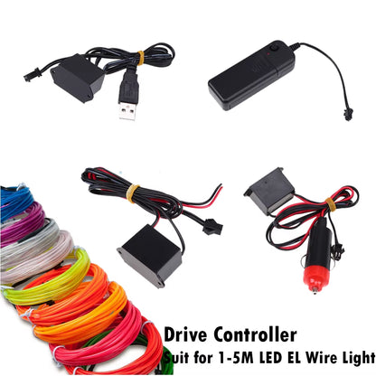EL Wire Power Supply Neon Light Car Ambient Light Driver Transformer for Neon Lighting Strip Accessories 3V 5V 12V