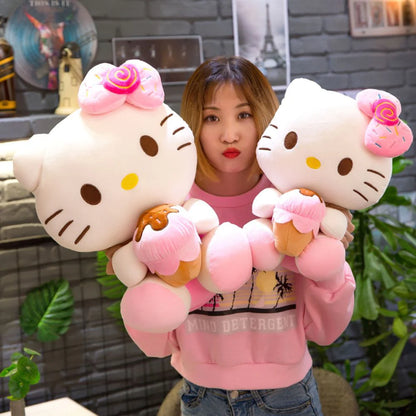 Sanrio 30Cm Hello Kitty Filling Plush Toys Stuffed Animal Kawaii Room Decorate Gift Plushies for Girls Gifts for Childrens