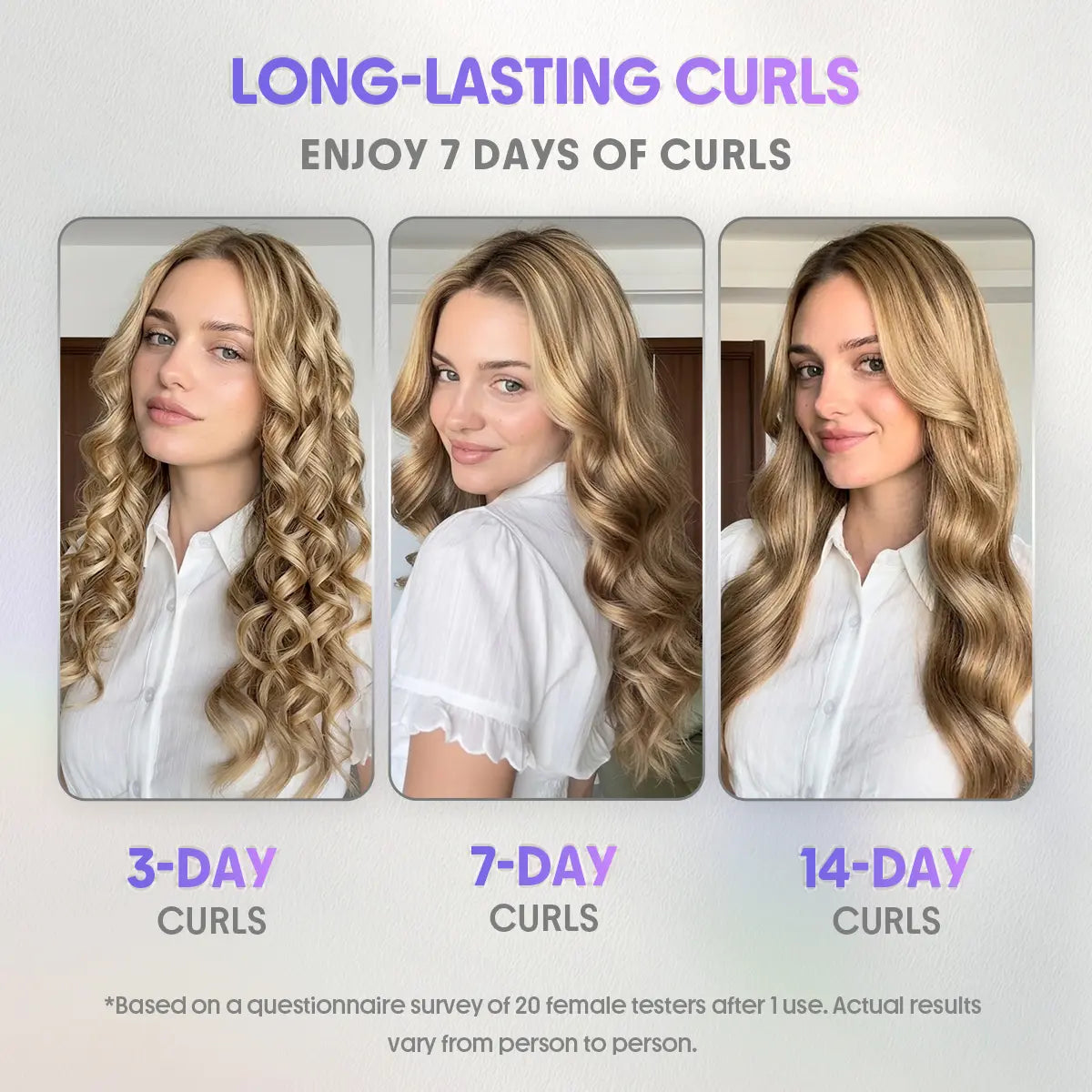 SHEGLAM HAIR One Touch Airflow Styler Pro-Silver Purple, Cool Air Auto Rotating Curling Iron, 5 Min Quick Styling, 360° Cooling Airflow, One Touch, Long Lasting, 5 Temps, anti Scald, Auto Off, All Hair Types, US Plug-Coachella-#Summervibes-Mothersdaygift