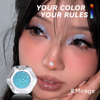 Ourbella Single Multi-Chrome Eyeshadows, Sparkly Shimmer Glitter Eyeshadow, Iridescent Shimmer, Talc Free, Holographic ,Color-Shifting, Metallic Iridescent Shimmer Shadow Duochrome