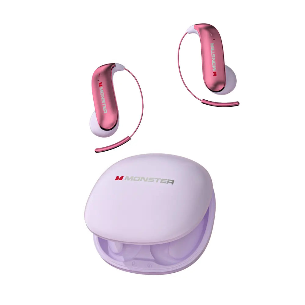 Monster Ear Buds - Bluetooth Headphones with Zero‑Gravity Titanium Ear‑Hook Design, Noise Isolation, 145H Playtime Wireless Earbuds Headset Bluetooth 6.0,Waterproof & Sweatproof, Ideal for Travel & Electronic Gifts for Men and Women