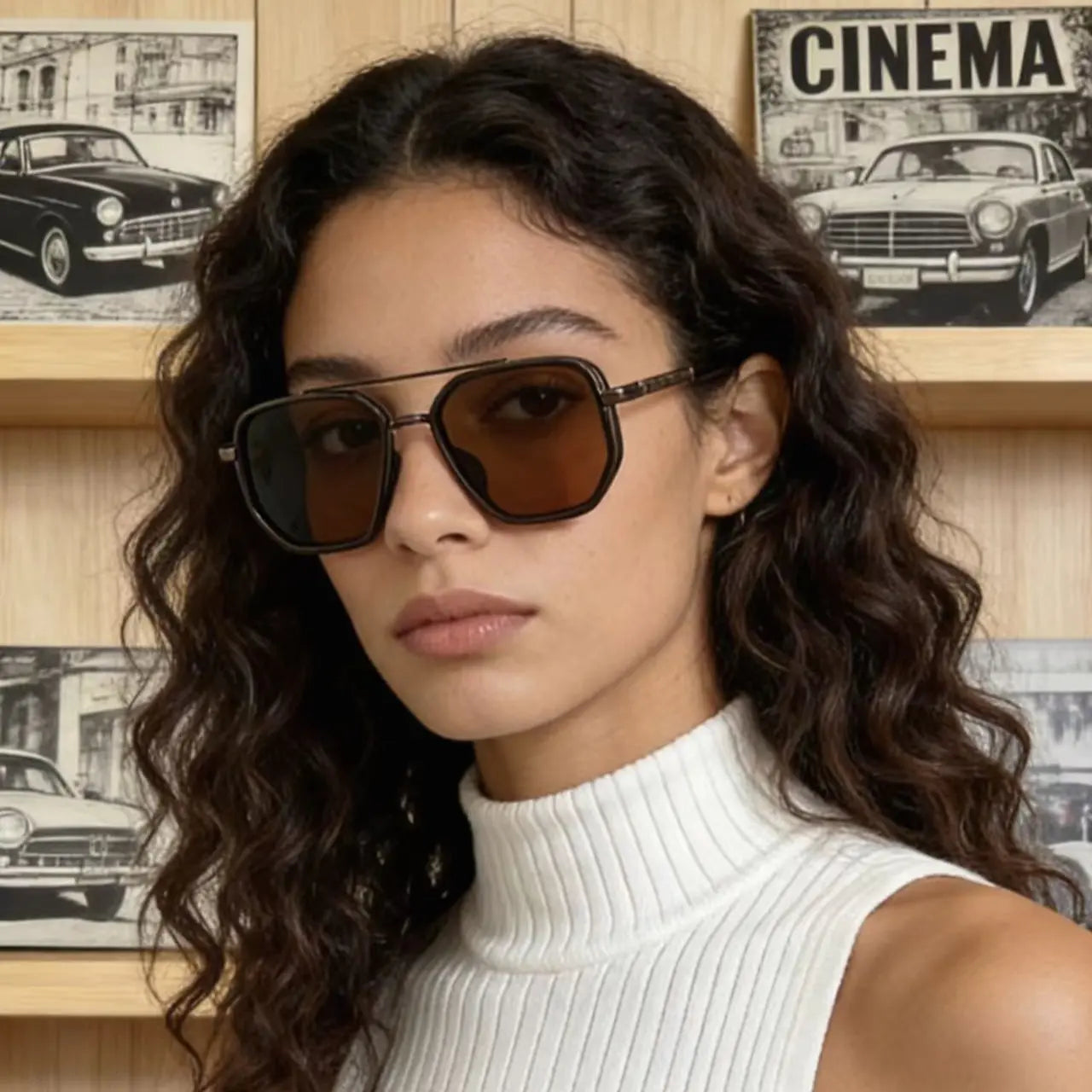 Fashionable Frames Sunglasses - Back to School Travel Geometric Double-Beam 2026 Fall/Summer Trends, Lightweight Durable High Quality Eyewear, Men'S Accessories, Guys Gifts
