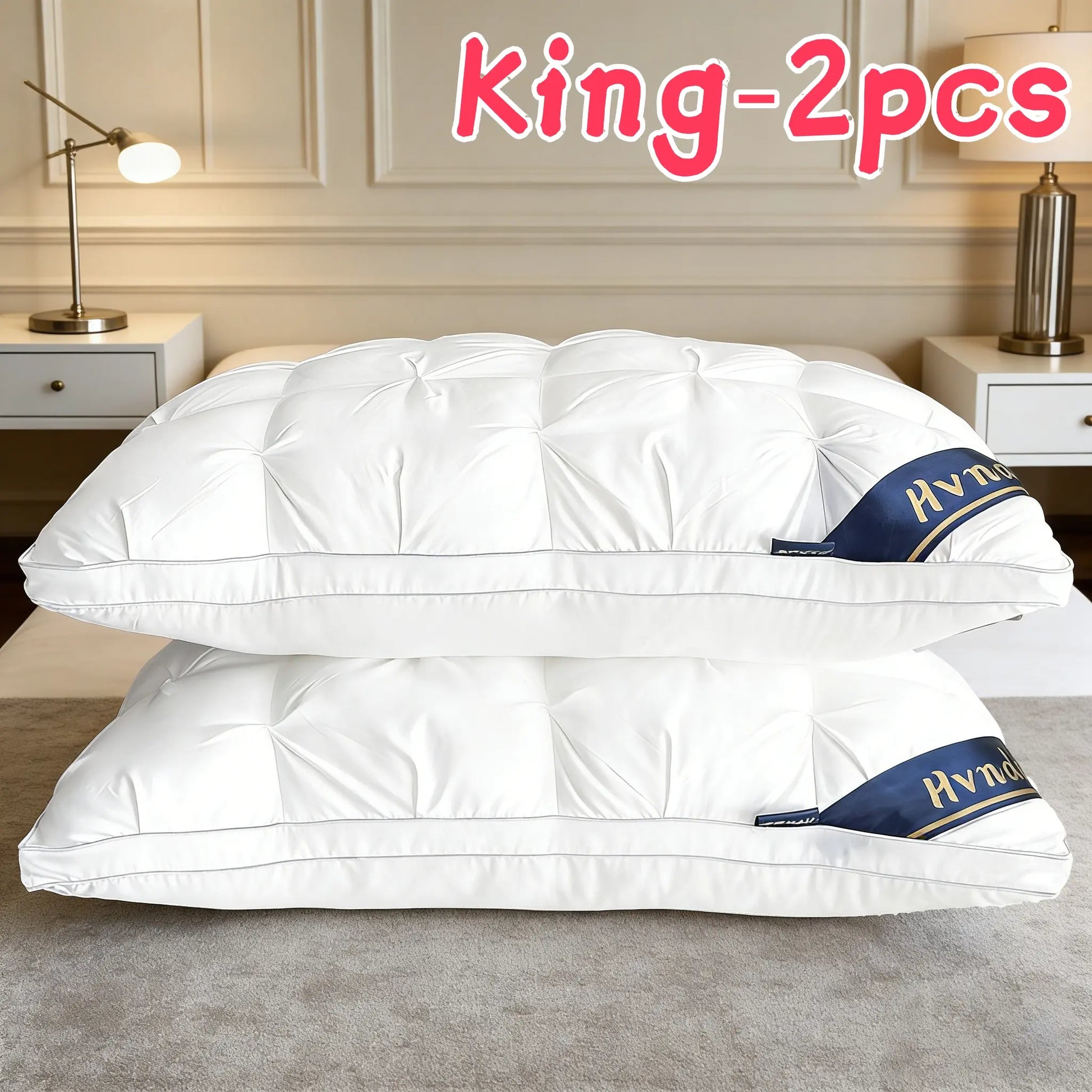 【Mother'S Day Gifts】4Pcs/2Pcs Hvnde Hotel Collection Deep Sleep Pillow - Neck Support Non-Collapse Design Hypoallergenic for Side Supine Prone Sleepers Pillows Tiktokshopspringglowup