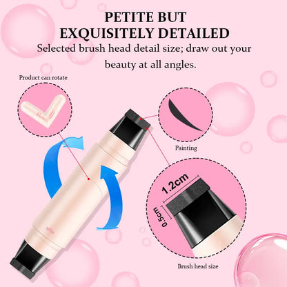 Rotating Eyeliner Stamp Pen – Dual-Head Design with Wing Stamp, Quick-Dry, Long-Lasting, Smudge-Proof for Easy Cat Eye, Sharp Winged Lines & All-Day Makeup Wear - Beginner Friendly Everyday Makeup Tool for Women, Women'S Cosmetics, Makeup Tools.