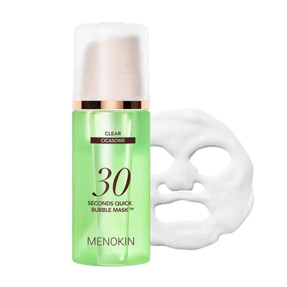 [MENOKIN] 30 Seconds Micro-Bubble Mask, Korean Glass Skin Care Essential, 70 Uses, 3.21 Fl.Oz, Turkey Neck, Zempic Neck, Tech Neck, Smoker Lines, Smile Lines, 11 Lines, Under-Eye Hollows, Forehead Lines, Micro-Bubble Primer