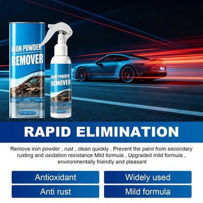 Automotive Rust Remover Spray (100ML) - Fast-Acting Iron & Rust Cleaner for Wheels, Rims, Metal Surfaces - Car Detailing Products, Detailing Products Chemicals - Safe on Most Automotive Finishes, Cars, Motorcycles