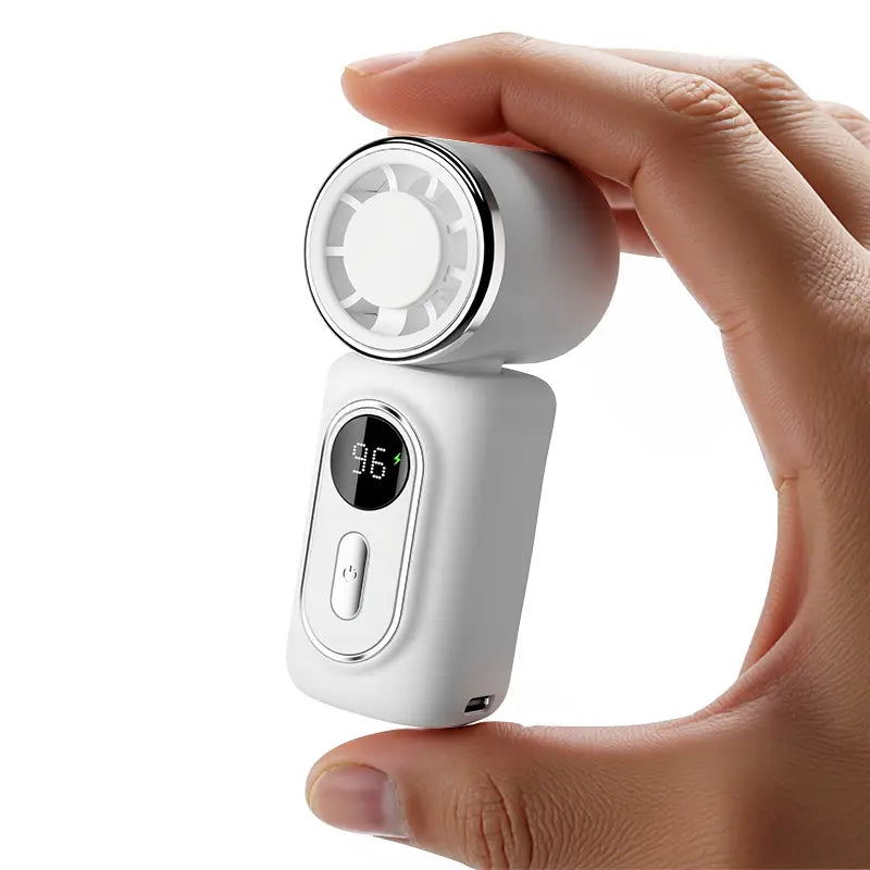 Mini Portable Handheld Clip Fan, 3-In-1 Rechargeable 3000Mah Battery, 5 Speeds, 180° Adjustable Airflow, USB Cooling, Perfect for Travel, Office, and Personal Use - Protection