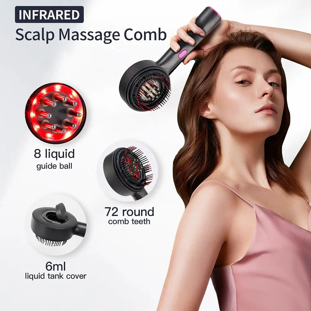 Electric Scalp Massager（With Gift Box）, Handheld Hair Scalp Massager, Hair Scalp Massaging Comb, 3 Modes, Scalp Scrubber, Hair Massage Tool, Scalp Stimulator for Home & Travel