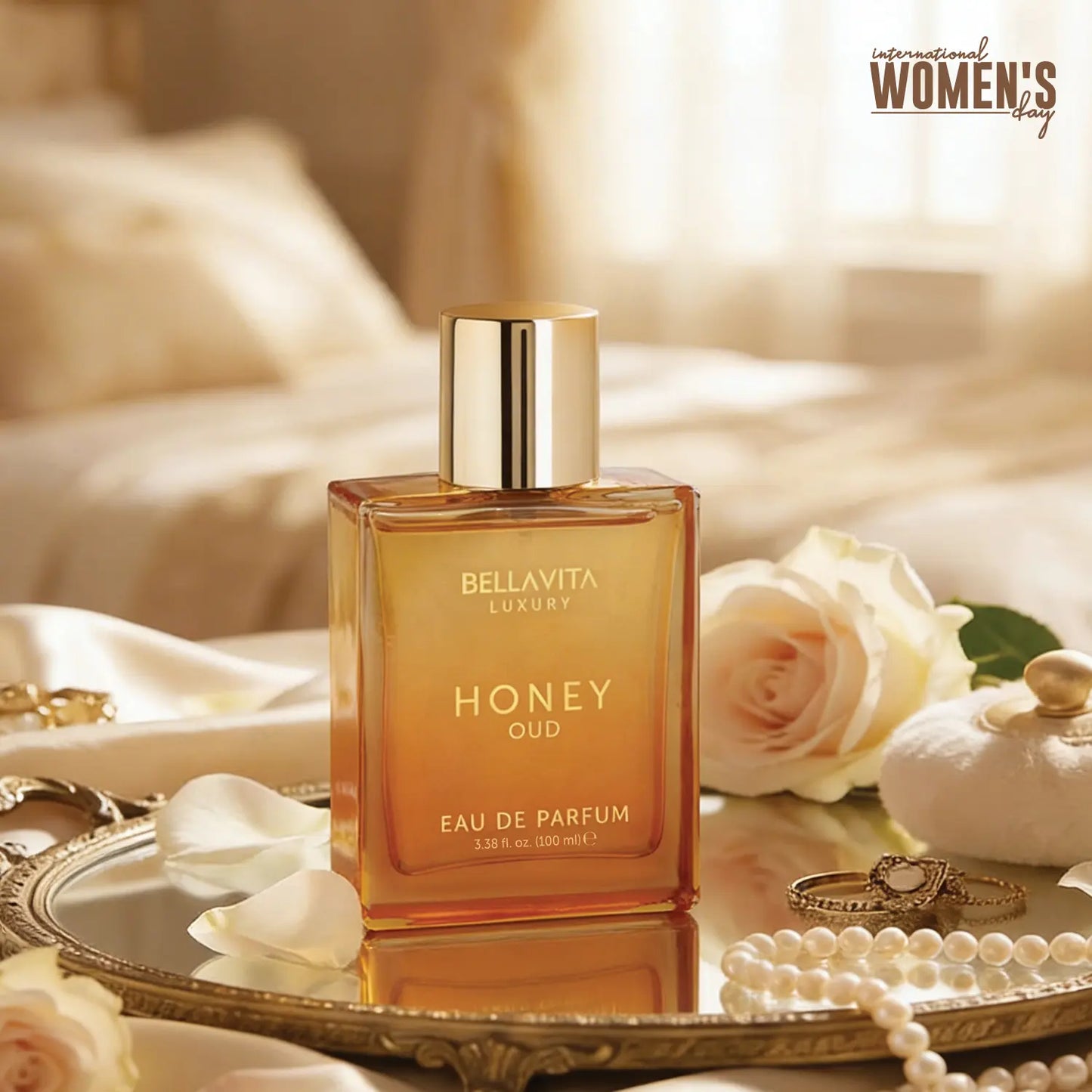 Bellavita Honey Oud Eau De Parfum 100Ml (3.4Oz) | Unisex Perfume for Women & Men | Sweet Honey & Smoky Oud | Long-Lasting Luxury Arabic Fragrance | Perfect Gift | Vegan & Cruelty-Free
