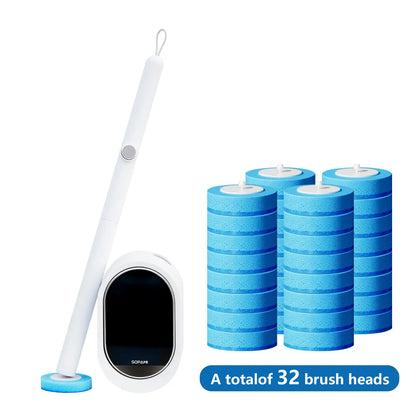 SOPAMI Toilet Scrubber Kit with Self-Cleaning Disposable Pads – No Pre-Rinse, No Mess, No Odor , Simplifies Bathroom Hygiene