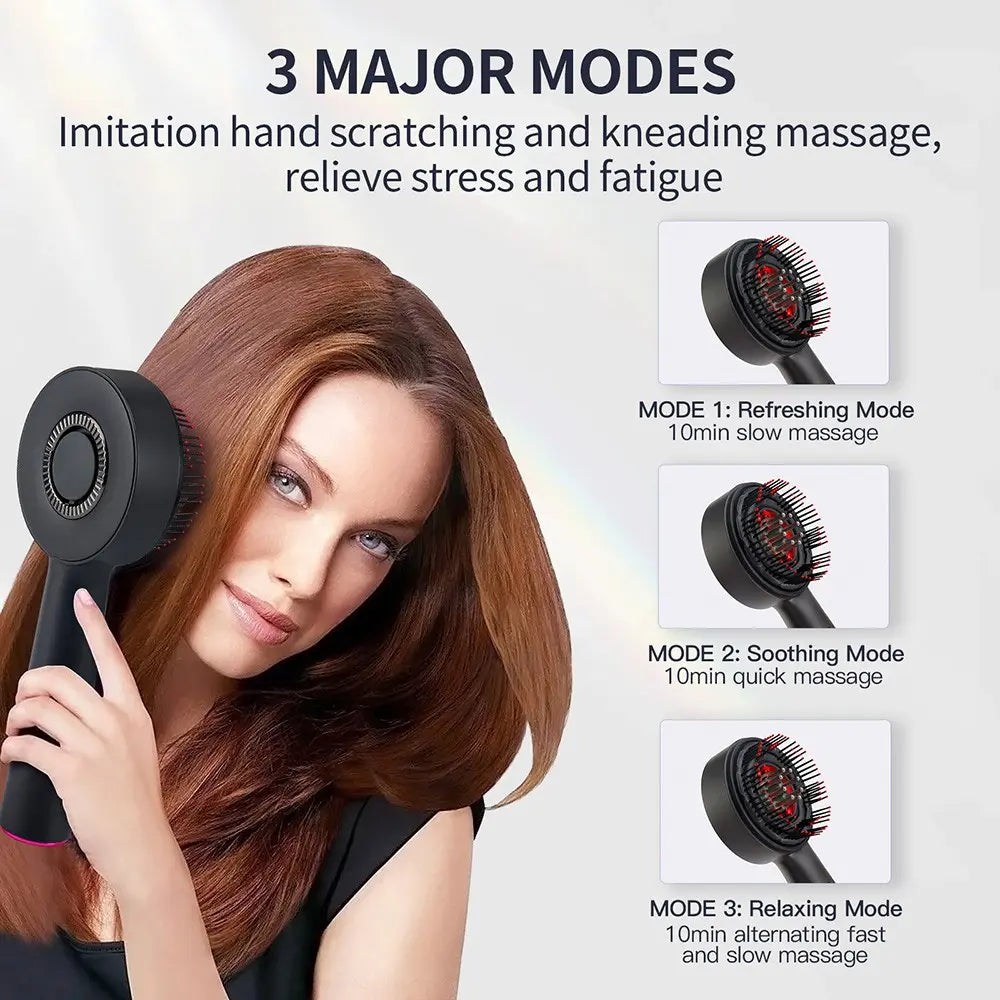 Electric Scalp Massager（With Gift Box）, Handheld Hair Scalp Massager, Hair Scalp Massaging Comb, 3 Modes, Scalp Scrubber, Hair Massage Tool, Scalp Stimulator for Home & Travel
